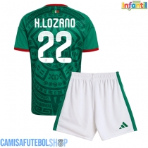 Camisa de time de futebol México Hirving Lozano #22 Replicas 1º Equipamento Infantil Mundo 2026 Manga Curta (+ Calças curtas)